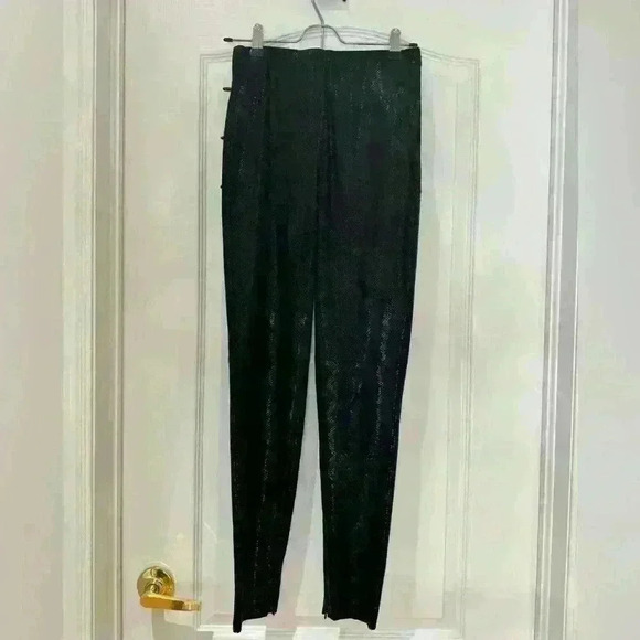 Zara  Woman’s Black Jeggings Soft Sparkly Material Slim Flattering Fit - Picture 1 of 5